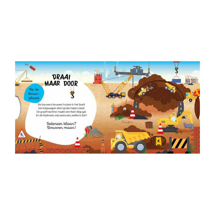 Load image into Gallery viewer, Lantaarn publishers draai maar door - voertuigen machines kartonboek
