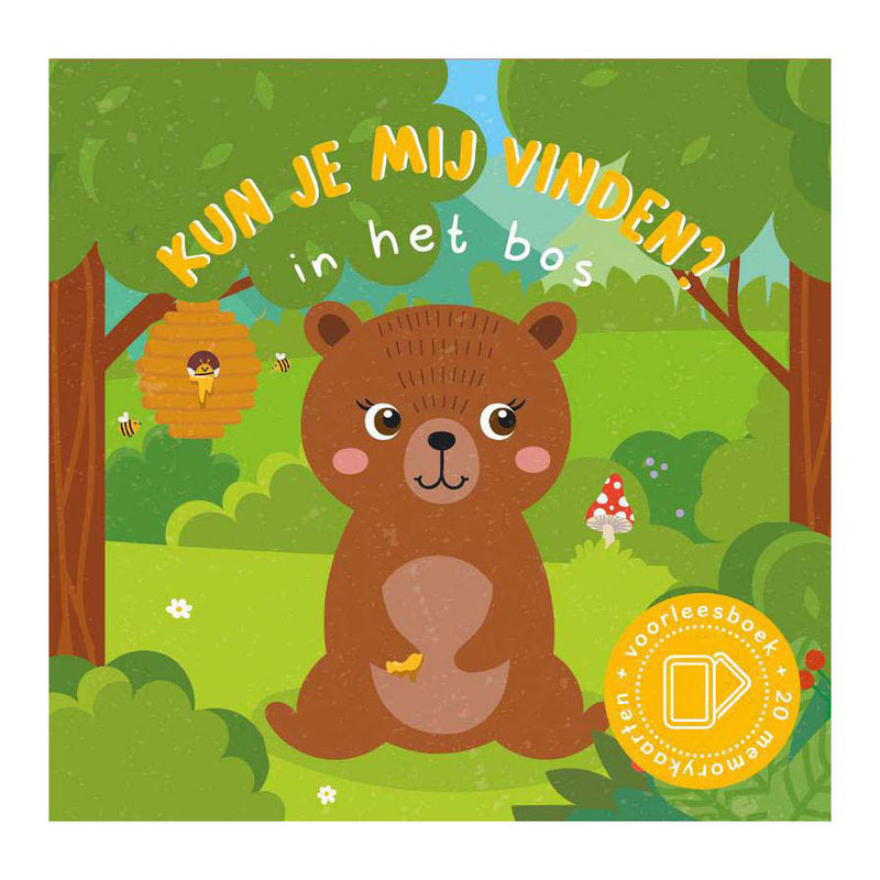 Load image into Gallery viewer, Lantaarn publishers kun je mij vinden? in het bos voorleesboek en 20 memokaarten
