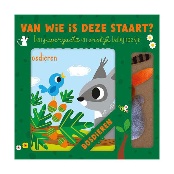 Load image into Gallery viewer, Lantaarn publishers van wie is deze staart? bosdieren babyboek
