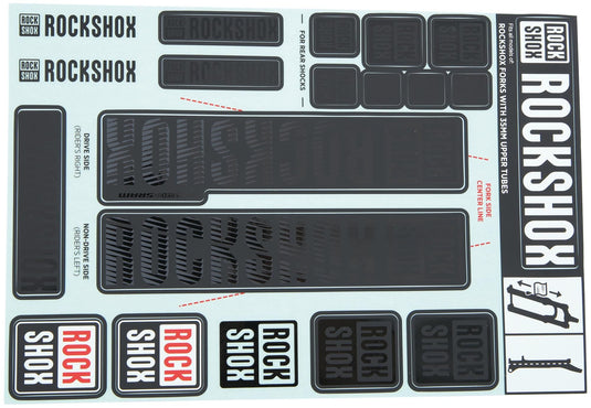 Rockshox decor set decal set stealth