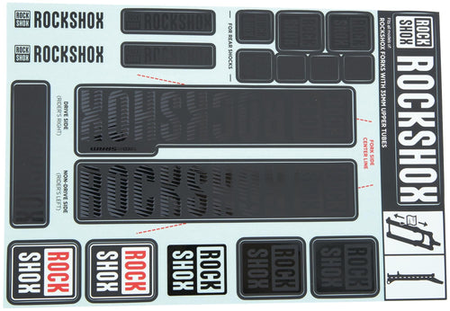 Rockshox decor set decal set stealth