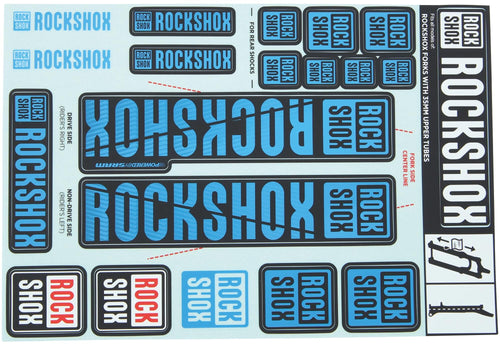 Rockshox decor set decal set blue