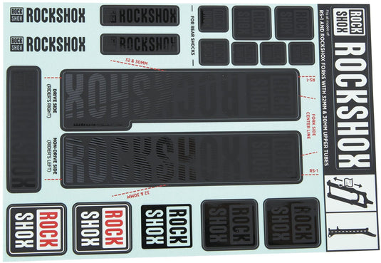 Rockshox decor set decal set stealth