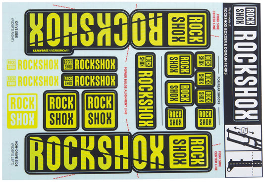 Rockshox decor set decal set yellow