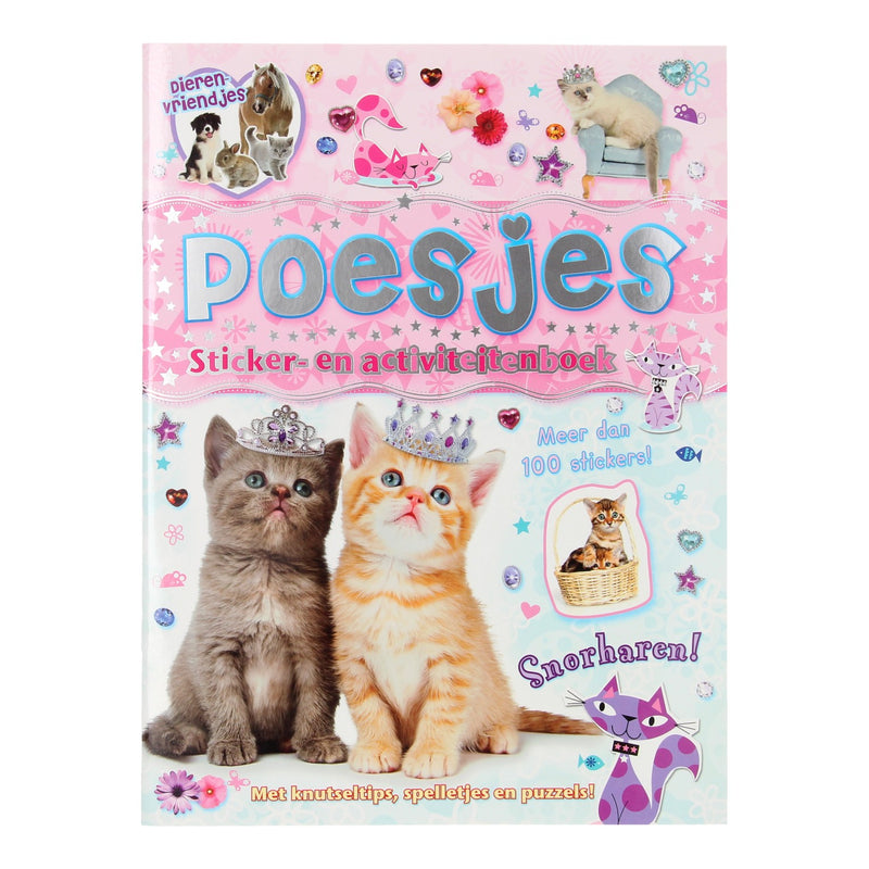 Load image into Gallery viewer, Dierenvriendjes - poesjes sticker- en activiteitenboek
