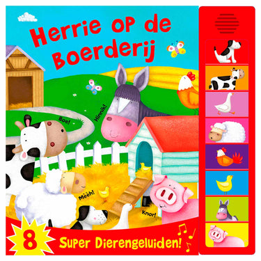 Geluidenboek: herrie op de boerderij. 2+