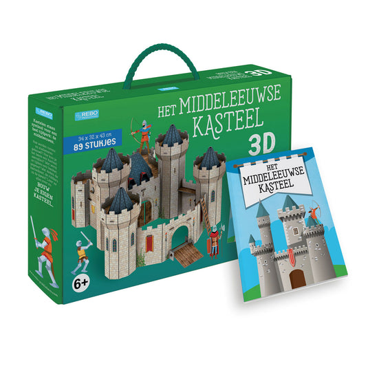 Rebo publishers boek + 3d model - het middeleeuwse kasteel - 89st.