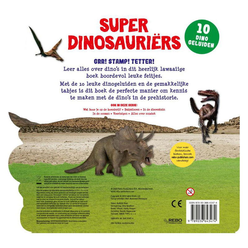 Load image into Gallery viewer, Rebo publishers geluidenboek super dinosauriers

