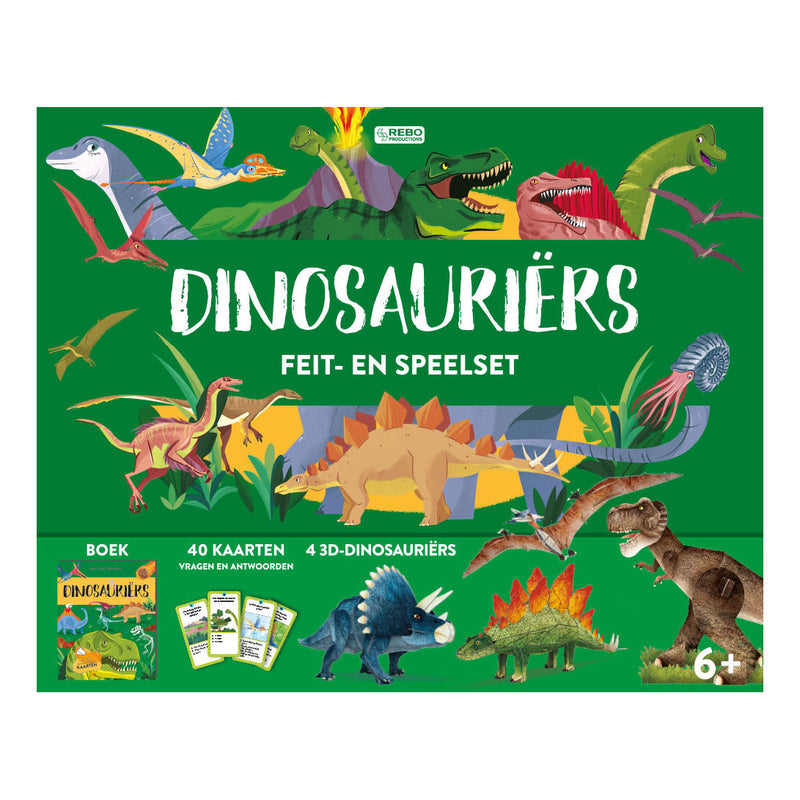 Load image into Gallery viewer, Rebo publishers dinosauriers - feit- en speelset
