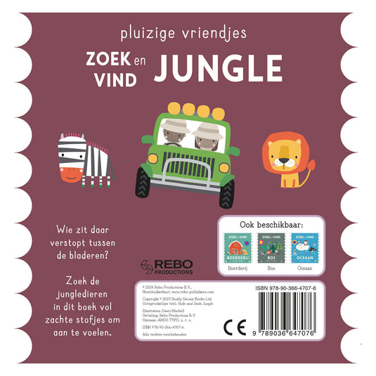 Rebo publishers zoek en vind - jungle pluizige vriendjes