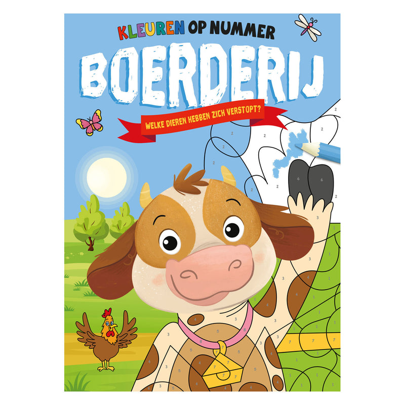 Load image into Gallery viewer, Rebo publishers boerderij - kleuren op nummer
