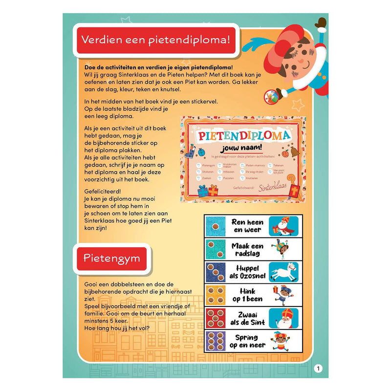 Load image into Gallery viewer, Rebo publishers sinterklaas pietendiplomaboek met stickers
