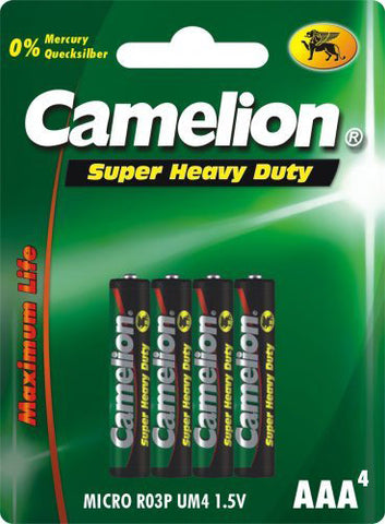 Camelion aaa batterijen zink-carbon per 4 stuks