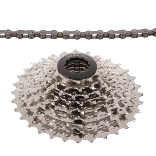 Ventura power 8 speed set of chain and cassette