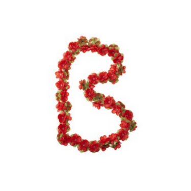 Basil Flower Garland - bloemenstreng - rood