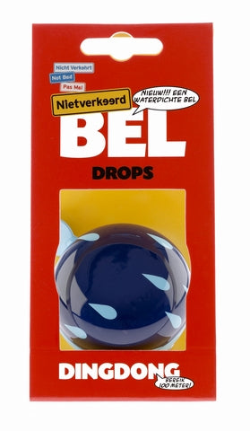 Load image into Gallery viewer, Nv ding dong bel 60mm drops blauw met druppels kaart
