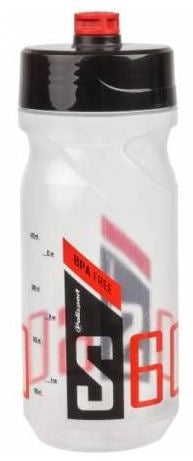 Bidon met schroefdop Polisport S600 - 600 ml - transparant zwart rood