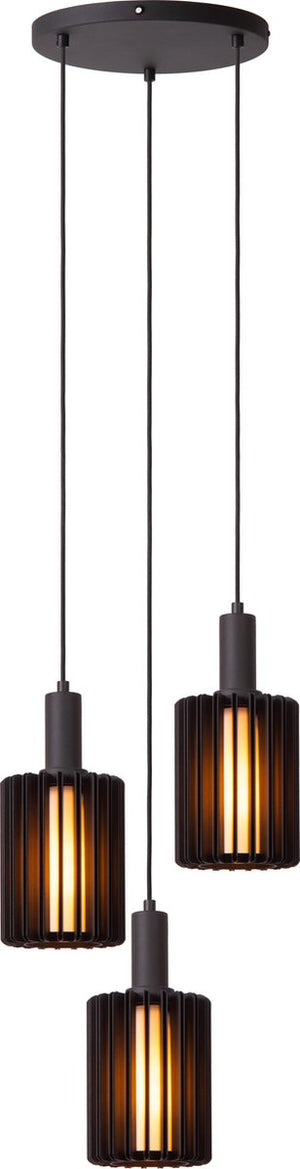 Lucide lambres - hanglamp - 3xe27 - zwart