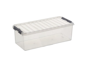 Sunware q-line multibox 6,5l + inzet met vakverdeling transparant metallic