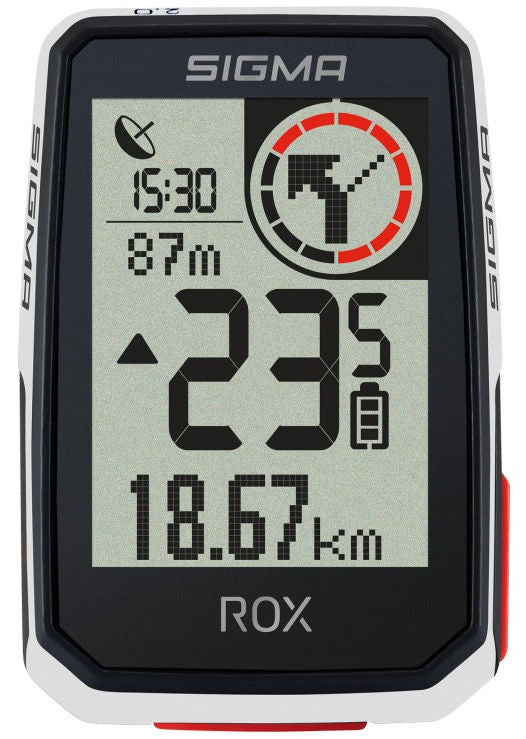 Load image into Gallery viewer, Sigma rox 2.0 gps zw wit standaard stuurhouder + usb-c oplaadkabel

