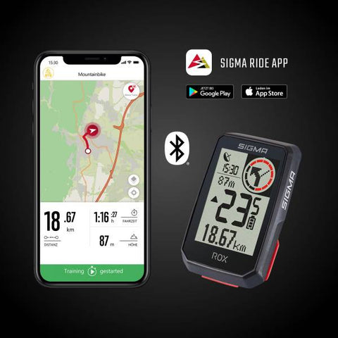 Sigma fietscomputer Rox 2.0 GPS top mount zwart