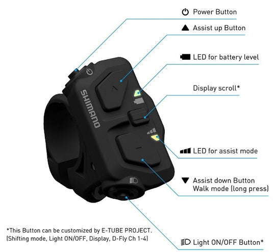 Shimano Schakeleenheid (links) STEPS SW-EN600-L 35,0 31,8 mm klemming