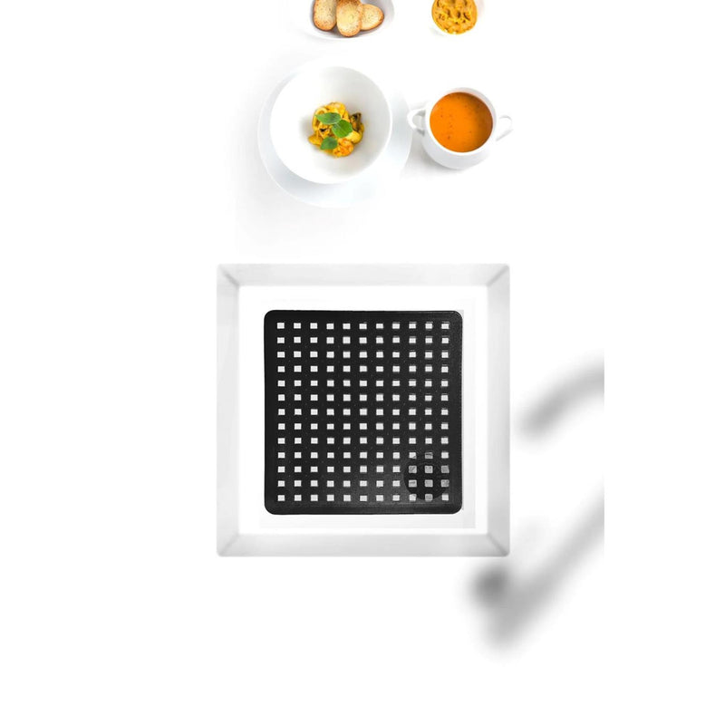 Afbeelding laden in galerijviewer, Wicotex gootsteenmat lavello quadro zwart 28x31,5cm
