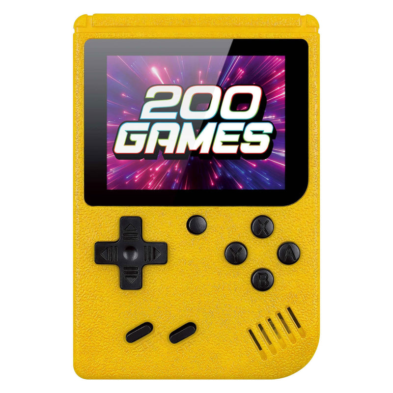 Load image into Gallery viewer, Gamebox - draagbare spel console met 200 spellen - geel

