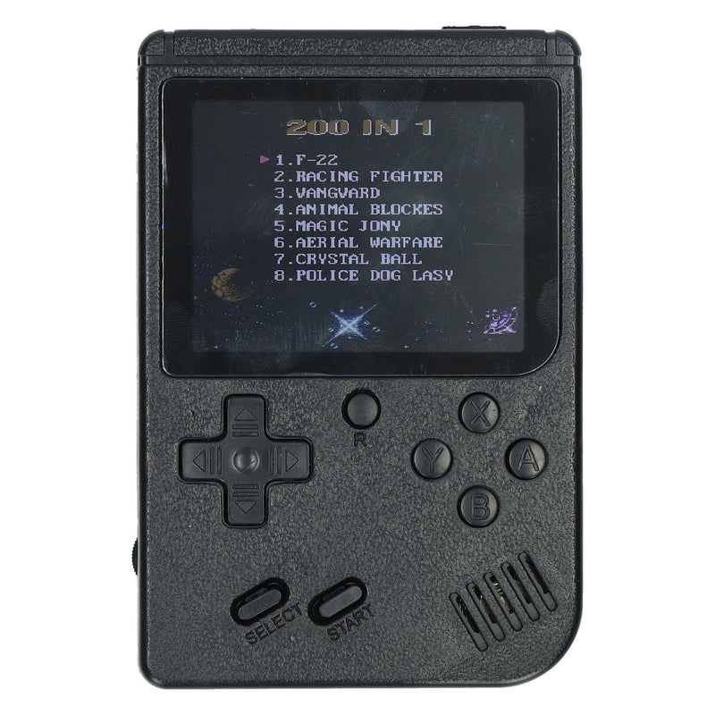 Load image into Gallery viewer, Gamebox - draagbare spel console met 200 spellen - zwart
