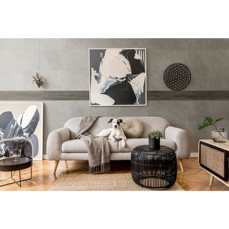 Load image into Gallery viewer, Grosfillex Grosfillex 15 st Wandtegels Gx Wall+ 15x90 cm donkereikenkleurig
