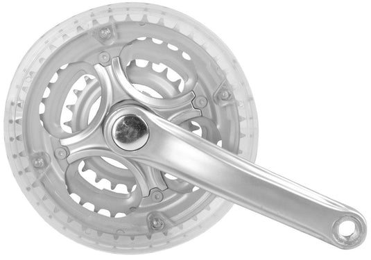 Mighty crankstel 3 speed 170 mm 42 34 24t met kettingrand - zilver