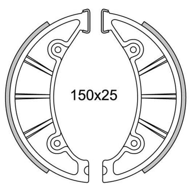 Newfren Remsegmentset GF1084 150mm voor grote naaf