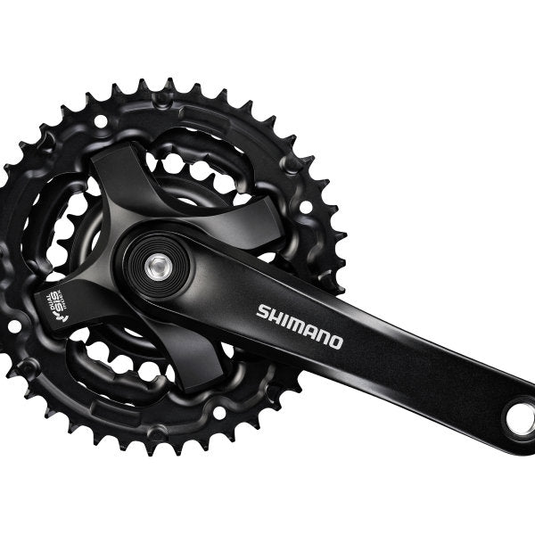 Crankstel 6 7 8 speed Shimano Tourney FC-TY501 met 175mm crankarm 42 x 34 x 24T - zwart