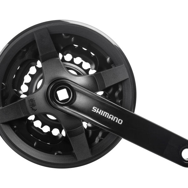 Crankstel 6 7 8 speed Shimano Tourney FC-TY301 met 150mm crankarm 42 x 34 x 24T - zwart