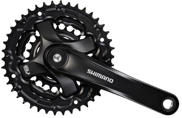 Crankstel 6 7 8 speed Shimano Tourney FC-TY501 met 170mm crankarm 48 x 38 x 28T - zwart