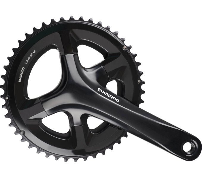 Crankstel 2 x 11 speed Shimano Road FC-RS510 - 172,5 50-34T met holle as - zwart