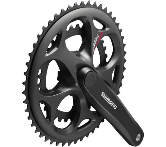 Shimano crankstel 7 8 speed tourney fc-a070 compact 170 50-34t met vierkante as - zwart