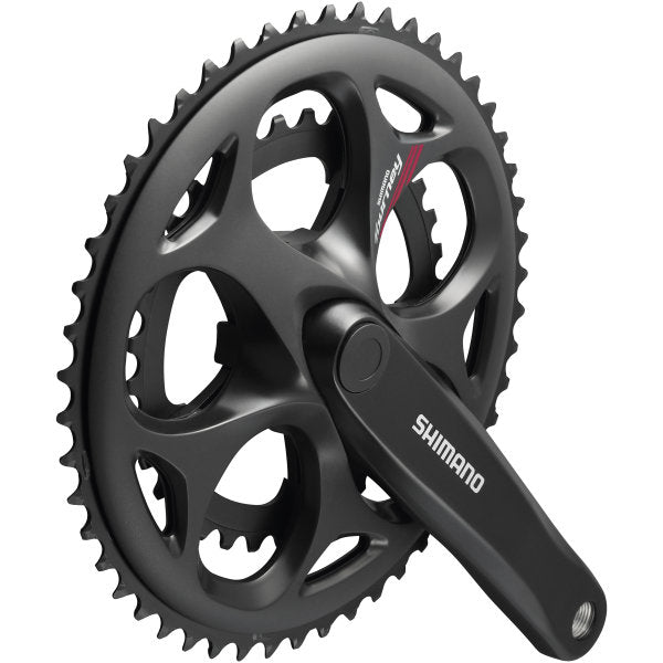 Crankstel 7 8 speed Shimano Tourney FC-A070 Compact 170 50-34T met vierkante as - zwart