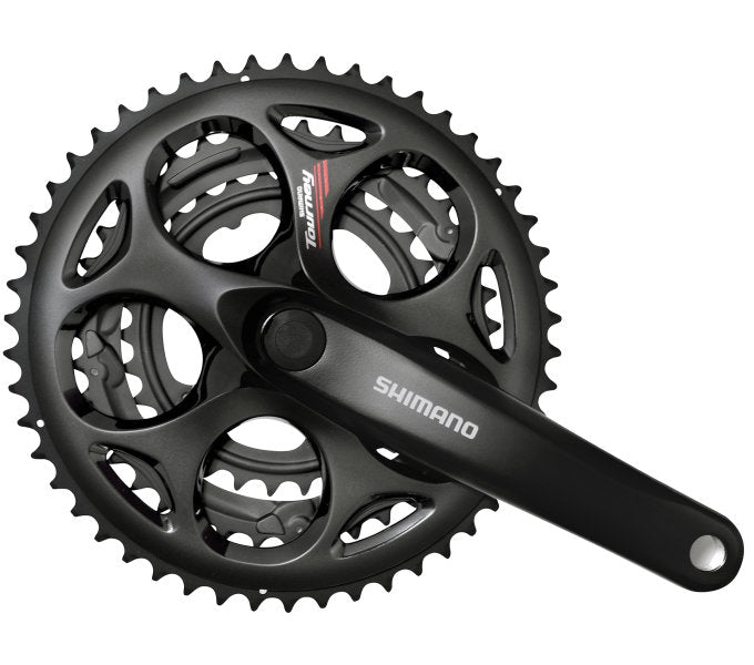 Crankstel 7 8 speed Shimano Tourney FC-A073 - 170 50-39-30T met vierkante as - zwart