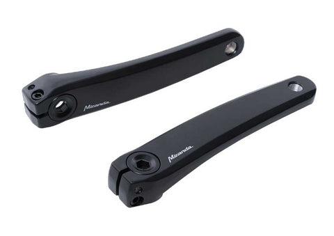 Crankset (links en rechts) Miranda Delta S voor Shimano Steps met 150mm crankarm - zwart