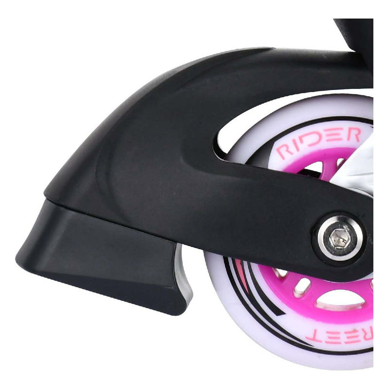 Afbeelding laden in galerijviewer, Street rider inlineskates junior aluminium roze grijs mt 29-32
