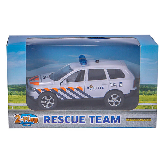 2-play die-cast pull back politie nl licht en geluid