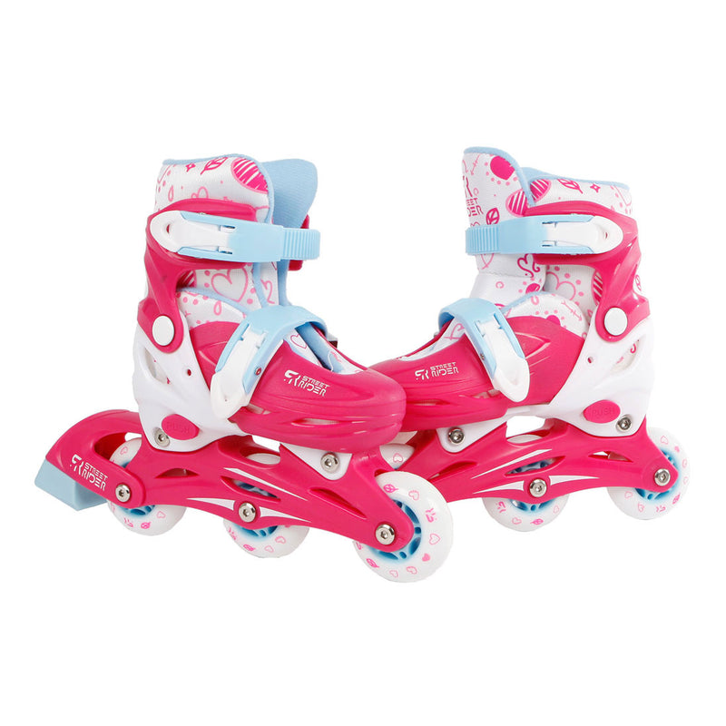 Load image into Gallery viewer, Street rider inline skeelers roze, maat 26-29
