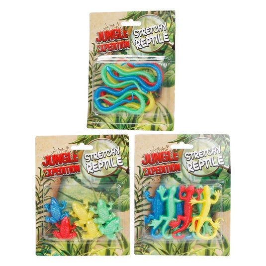Jungle expedition stretch reptielen. 6st.