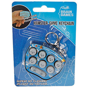 Brain games hamster game sleutelhanger met licht en geluid