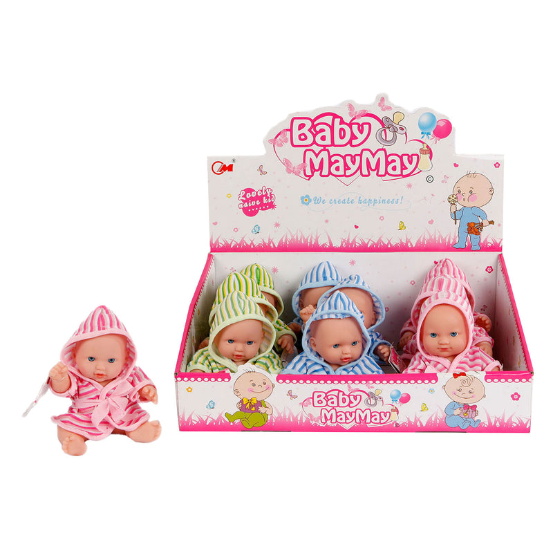 Afbeelding laden in galerijviewer, Toys amsterdam babypop met badjas, 20cm
