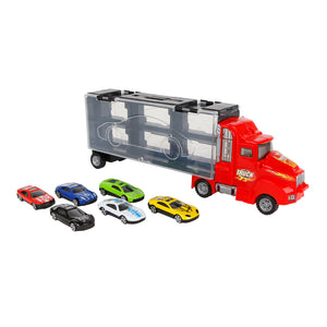 Roadblasters vrachtwagen met 6 auto's en afschietfunctie, 36cm