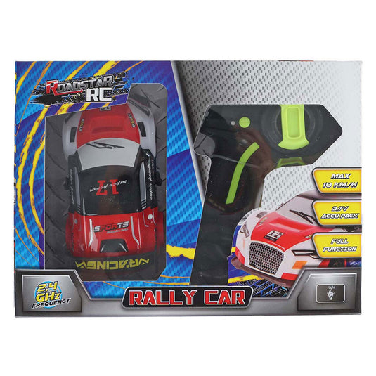 Van manen veenendaal bv roadstar rc bestuurbare rally auto met licht 2.4ghz rood, 13cm