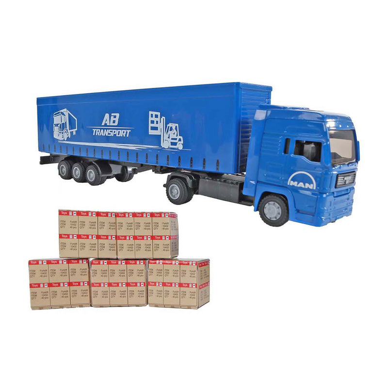 Load image into Gallery viewer, Kids globe man vrachtwagen met oplegger, 30cm
