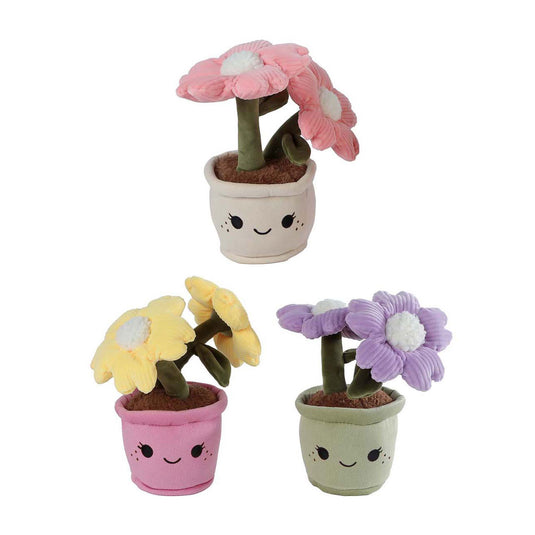 Take me home knuffel plant pluche - bloemen, 18cm